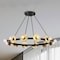 Designers Fountain Harmoni 12-Light Matte Black Modern Industrial Wagon Wheel Chandelier for Dining Rooms D313C-12CH-MB - alternate 4